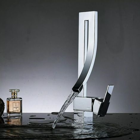 Zamery – Mitigeur de lavabo haut en acier inoxydable 304 – Finition chromée – Aérateur haute qualité pour économie d'eau – Installation facile