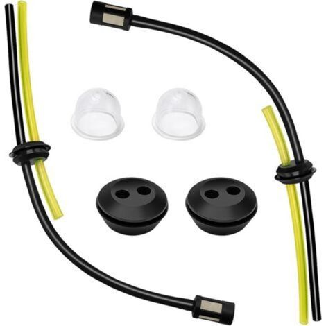 2 Ensembles Universel Filtre à Essence Kit, Durite Essence Debroussailleuse en Caoutchouc, Ampoule D'AmorçAge De Filtre, Joint De RéServoir De Carburant, pour Coupe-Herbe, Débroussailleuse