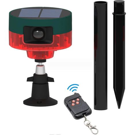 Alarme anti-aboiements pour chiens 129 dB, détecteur de mouvement, télécommande sans fil extérieure à 360°, enregistrement de 13 sons (1/5)