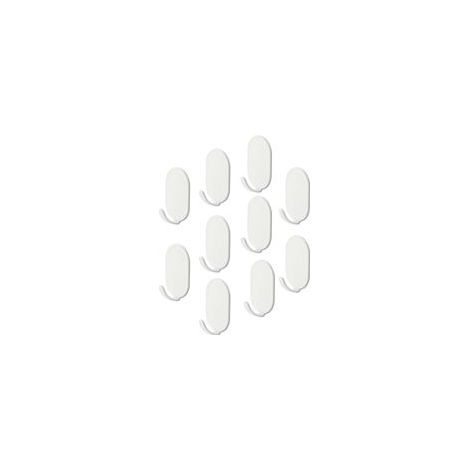 Lot de 10 crochets autocollants extra forts pour cuisine, salle de bain, évier – En acier au carbone étanche – Crochets pour serviette (1/5)