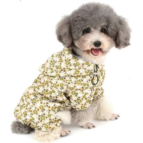 Manteau De Pluie Pour Chien - Vêtement Imperméable Avec Doublure Mesh - Pour Petit Chien Et Chat - 1 Pièce (1/5)