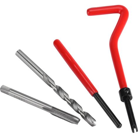 Kit de réparation filetage M6, 30 pièces, inserts métalliques pour outils à main, entretien auto, visserie, filets rapportés (1/4)