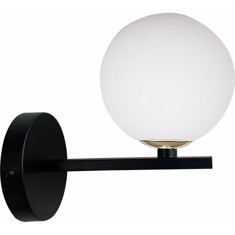 Applique Candellux Kama 1xG9 28W nero/bianco vetro acciaio (1/3)