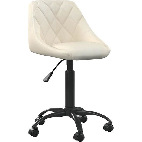 vidaXL Silla de oficina de terciopelo crema (1/5)