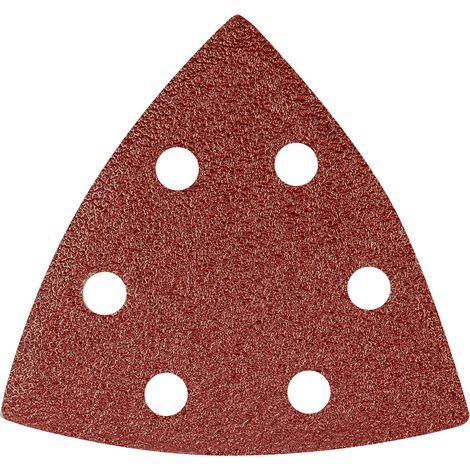 Carta vetrata Delta Velcro 93 x 93 mm P60, 5 pezzi, con 6 fori