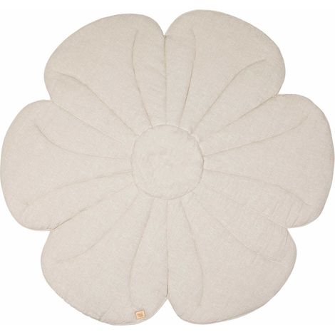 Tapis de sol fleur molletonné bébé enfant bloom house - Beige (1/5)