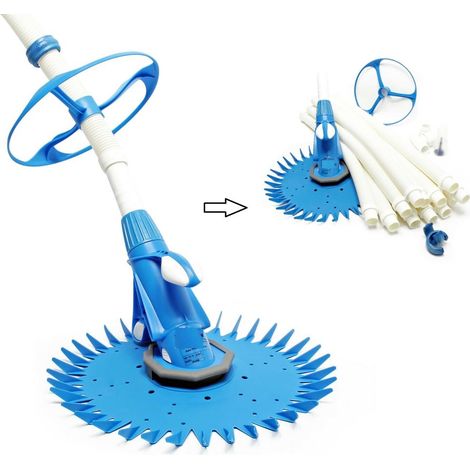Robot piscine aspirateur automatique hydraulique – Nettoyage jusqu'à 32m² – Débit min 6m³/h – Compatible béton, carrelage, PVC armé