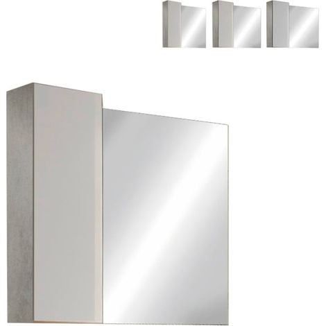 LED-Badezimmerspiegel mit Licht, 1-türig, Weiß-Grau, Pilar BC (1/5)