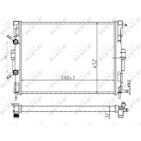 Radiateur, refroidissement du moteur NRF 58329A RENAULT 8200115542 8660003463