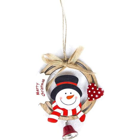 Décoration de sapin de Noël en bois à suspendre, ornements de sapin de Noël en bois, ornement de sapin de Noël artisanal (1/5)