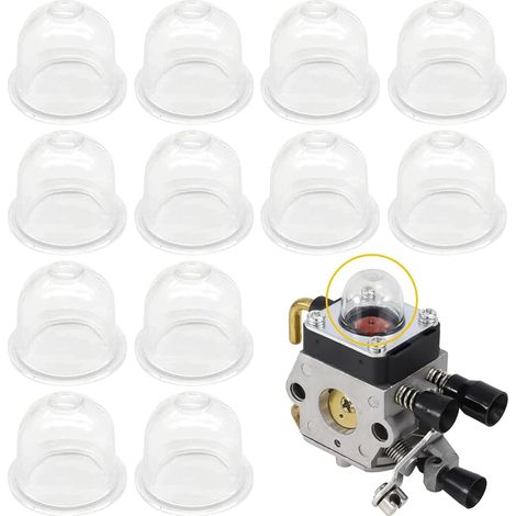Lot de 12 Capsule d'allumage, Transparent, Caoutchouc, Pour Tondeuse, Souffleur, Tronçonneuse (1/5)