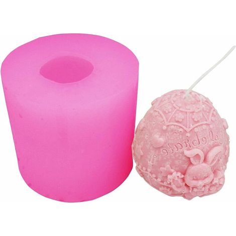 3D Easter Bunny Egg Silicone Mold Soap Candle Mold Ice Cube Mold (1/5)
