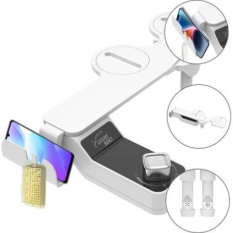 Bidet Toilette WC, Pulvérisateur Bidet Kit, Portable Bidet non Électrique, Toilettes Portatives avec Double Buses Rétractables Autonettoyantes, Bidet Kit Complet (Mode Eau Froide) (1/5)