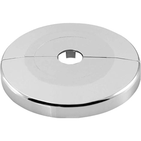 tecuro Scharnierrosette Ø 15 mm x Ø 65 mm x 6,5 mm - Kunststoff ABS verchromt (1/2)