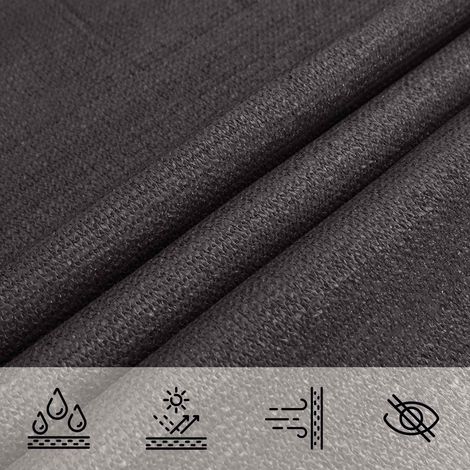 vidaXL Sunshade Sail Anthracite 2 x 6 m HDPE