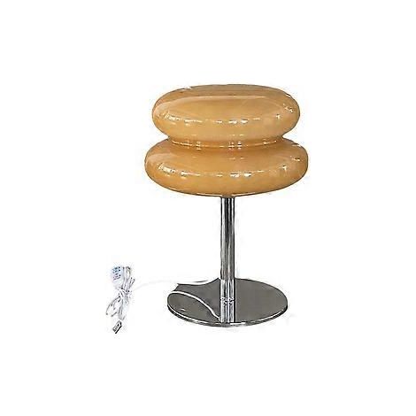 Retro-Eierkuchenlampe, Pilzlampe im Mid-Century-Modern-Stil, USB-Schreibtischlampe, dreifarbig dimmbar, Wohnzimmer