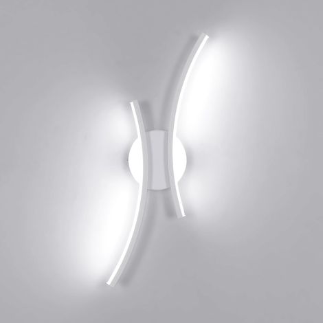 COMELY® Applique da parete a LED per interni, 20W 2250LM Lampada da parete moderna per camera da letto bianca, 44,5CM Design in alluminio Applique creativa per soggiorno Cucina Corridoio Scala, 6500K  (1/5)
