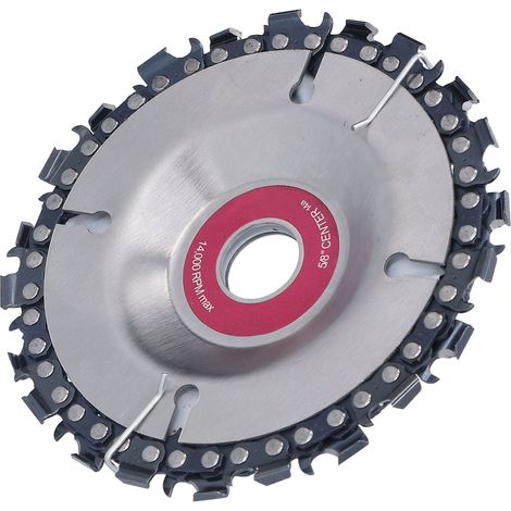 Disque de Sculpture Bois 4" 22 Dents, Meuleuse Angulaire Violet pour Travail Durable (1/5)