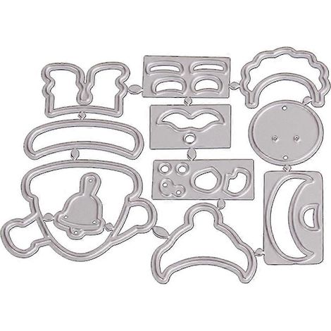 Weihnachtsmann-Stanzschablone aus Metall zum Selbermachen von Scrapbooking-Alben, Papierkarten und Prägedekorationen