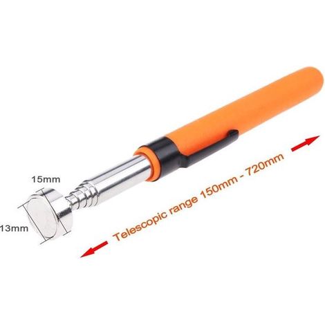 Tige de ramassage magnétique extensible de 3,6 kg avec lumière, outil de réparation automobile, tige de ramassage en métal (1/2)