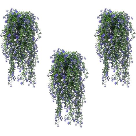 Plantes artificielles - Décoration murale en 3 parties - Plantes artificielles décoratives - Pour maison, bureau, salon, chambre à coucher, cuisine, cheminée, couloir, balcon, chambre (1/5)