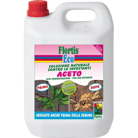 FLORTIS ACETO CONCENTRATO 5L CORROBORANTE DISERBANTE GIARDINO