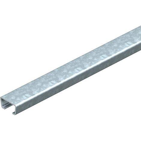 OBO Bettermann Profilschiene ungelocht, Schlitzweite 16,5mm 2000x35x18 Stahl tauchfeuerverzinkt, 2 Meter, 1112228