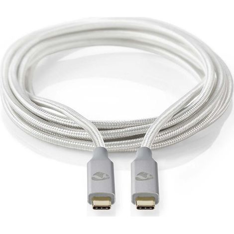 nedis CCTB64020AL20 cable USB4 Gen 2x2 plata 2 metros