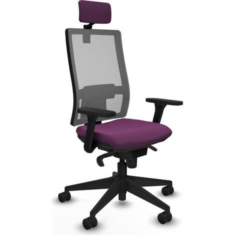 Sedia da ufficio piqueras y crespo Horna nero rete 65 mm