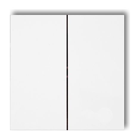 Karlik Ergänzungsprodukte, weiß matt, Doppeltasten für Deco-, Icon- und Mini-Schalter (2er-Set) 25DKL-2