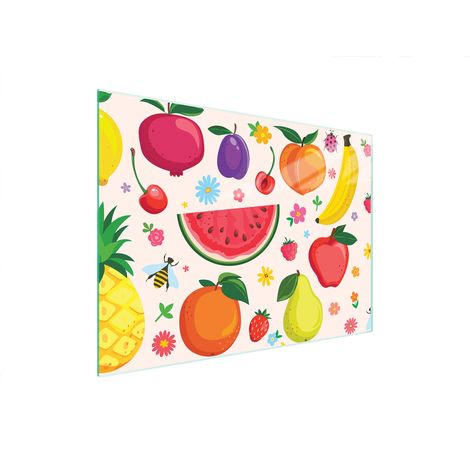 PLANCHE À DÉCOUPER EN VERRE 40x30 FRUITS