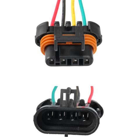 Kit de connecteurs de sonde lambda 1 Kit 4 Broche Oxygène Capteur Connecteur Adaptateur Prise Agrafe Trousse pour