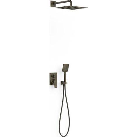 Kit mitigeur encastré 2 voies Rapid‑box pour douche Project Noir bronze - TRES 22138004KMB