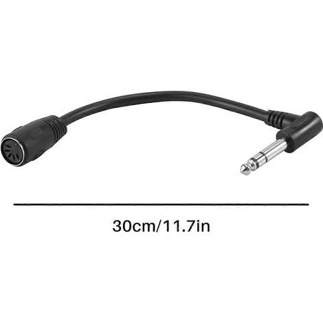 CÂBLE MIDI, connecteur DIN femelle 5 broches vers connecteur mâle 6,35 mm (1/4 pouce) -- (1/5)