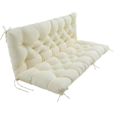Garden Bench Cushions, Outdoor Bench Cushion, Garden Swing Seat Cushion, Hollywood Style Swing Seat Cushion (Beige, 150x50x50cm) (1/5)
