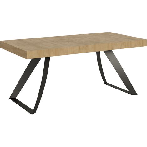 Tavolo allungabile 90x180/284 cm Proxy Quercia Natura telaio Antracite (1/4)