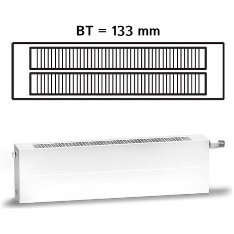 Kermi Konvektor Konvektoren KNN Typ 32, HxLxT: 210x1200x133 mm, Farbe: weiß, Anschlußbild: universal, 6 bar, Abdeckung: mit, Wärmeleistung 75/65-20: 1352 Watt, KNN320211202U1K (1/5)
