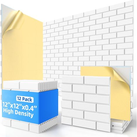 Set of 12 Adhesive Acoustic Panels 30×30×1 cm – High-Density Sound-Absorbing Foam for Studio, Office, Walls, and Ceilings, Easy to Apply