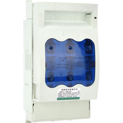 Interrupteur sectionneur à fusible HR17B-160/30, 160 A, tripolaire, cuivre