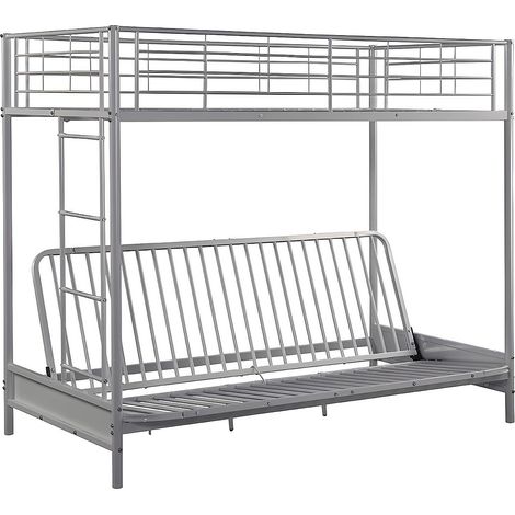Letto a soppalco con divano letto 90 x 190 cm Metallo Argento - MODULO V (1/2)