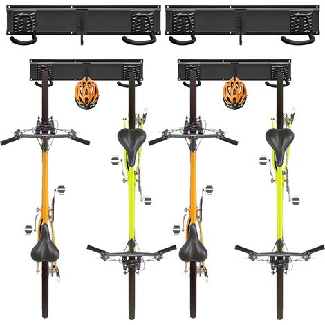 Support mural vertical réglable pour vélos, rangement multiple, VTT, vélo électrique (1/5)