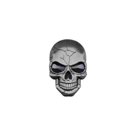 Autocollant de Voiture 3D Métal Decal Crâne Punisher Étanche Décoration Logo Crâne Emblème Badge Decal pour Voiture Camion Moto Réfrigérateur Ordinateur Porte Argent-Crezuo