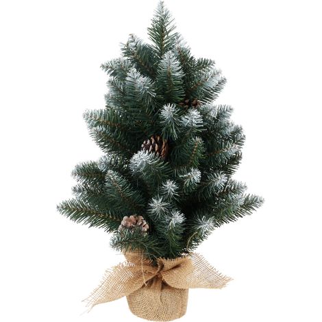 Beschneiter künstlicher Weihnachtsbaum mit Tannenzapfen, 60 cm