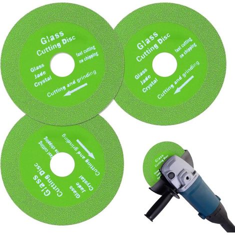 Ultrafeines Diamantsägeblatt 100/115 mm, ausrissfrei, für Glas, Keramik, Ziegel, Jade, Kristall und Weinflaschen. 115 x 22,23 mm, 3er-Pack. (1/5)