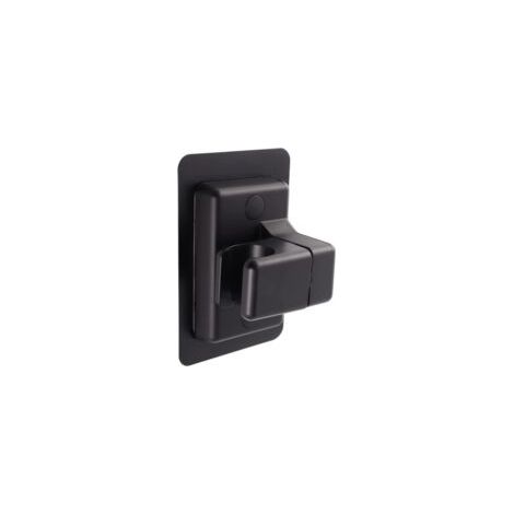 Organizador de ducha giratorio de 360° ajustable, no requiere perforación, ajustable, impermeable, soporte de ducha con ventosa (negro) - Crezuo