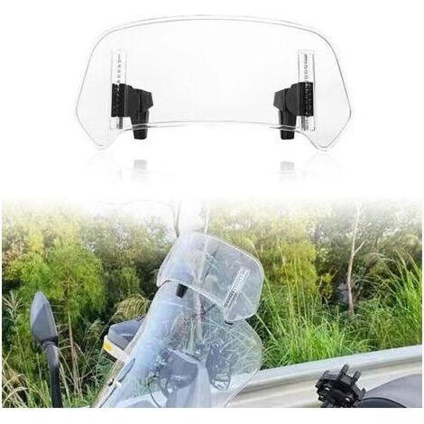 Extension de pare-brise de moto, déflecteur de pare-brise réglable à clip, adapté à la plupart des motos tout-terrain avec pare-brise, (1/4)