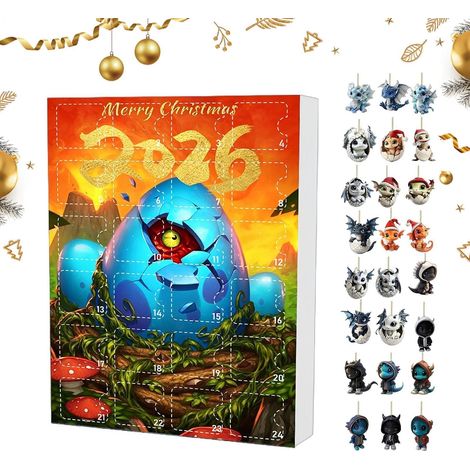 Lot de 24 Ornements Décoratifs Acryliques 2D Mignons, Calendrier de l'Avent de Noël, Décoration pour Fêtes, Anniversaires. (1/5)
