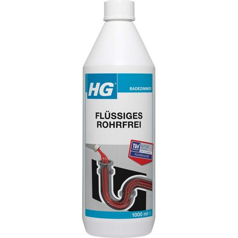HG Rohrfrei flüssig 1 L Abflussreiniger Küche Bad gebrauchsfertig