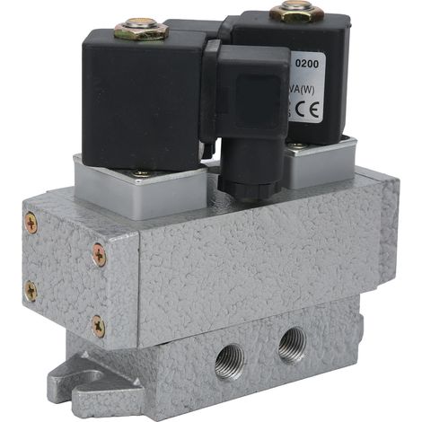 Électrovanne 5/2 double commande électrique G1/4in K25D2H‑8DC 12V pour équipement mécanique, distributeur pneumatique 2 positions (1/5)