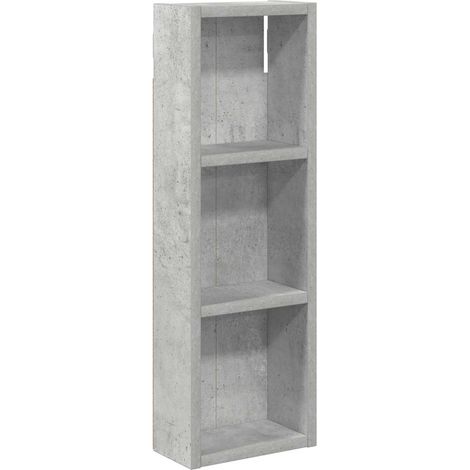 Armario de pared para baño Gris Concreto 20 x 10 x 60,5 cm vidaXL